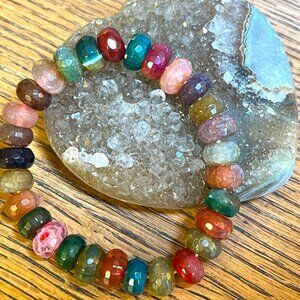 Faceted Watermelon Tourmaline Bracelet - Bold and Beautiful